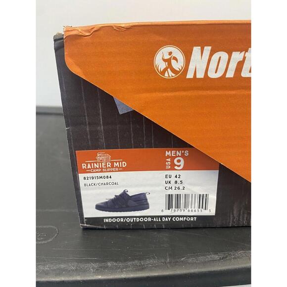 northside mena rainier mid camp slipper i door/outdoor black/charcoal size 9 - Picture 9 of 9